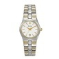 Bulova Women's 2 Tone Watch w/ Round White Dial